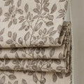 Taupe Botanical Berry Linen Roman Shade, Custom Corded Roman Blind, Neutral Floral Vine Window Shade, Blackout or Lined