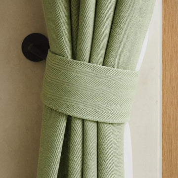 Sage Green Linen Curtains - Pinch Pleat, Made to Measure
