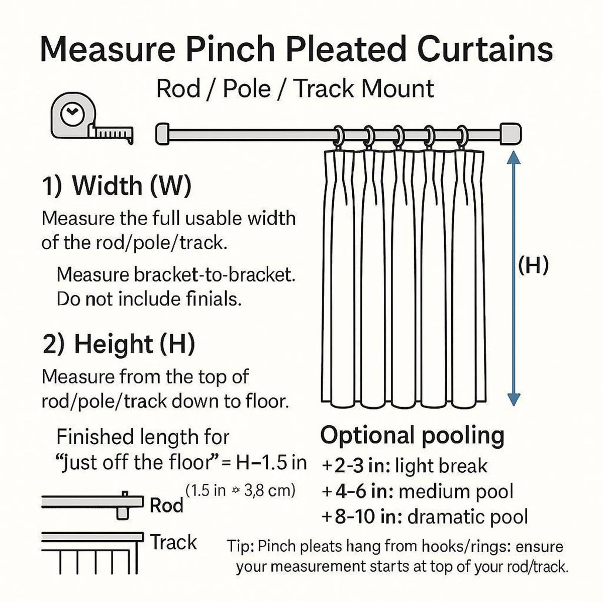 Natural Linen Red & Navy Farmhouse Stripe Pinch Pleat Curtains, Custom Drapes, Cotton Lined or 100% Blackout, Single/Pair — image 10