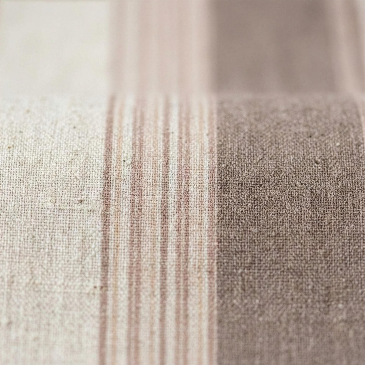 Farmhouse Stripe Pinch Pleat Linen Curtains | Mocha Taupe & Beige Wide Stripe Drapes | Custom Sizes | Cotton or 100% Blackout Liner — image 9