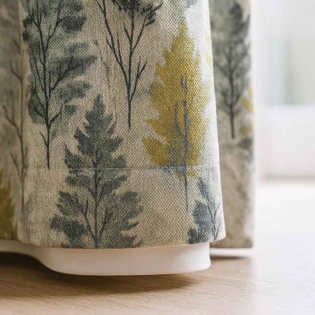 Watercolor Tree Blackout Curtains - Linen-Cotton Blend, Made to Measure — image 3
