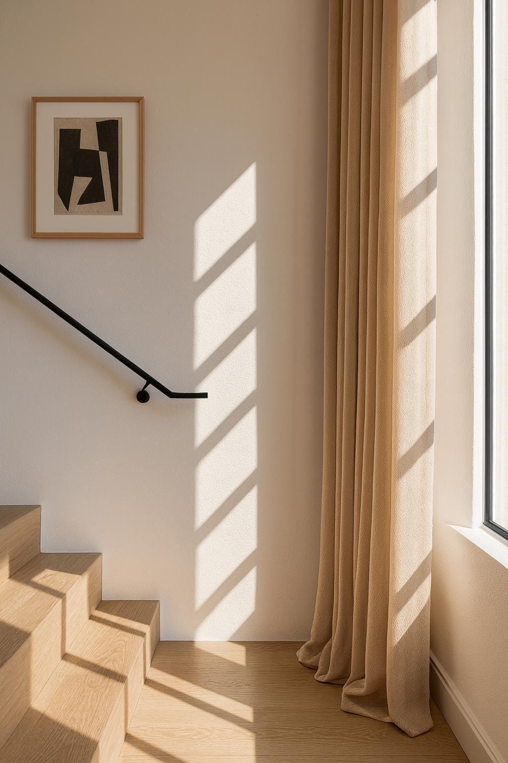 Pinch Pleat Curtains: Buff Linen - Blackout or Cotton Lining — image 6
