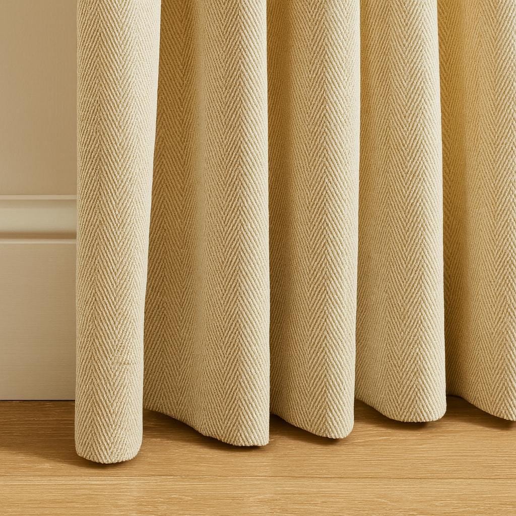 Pinch Pleat Ecru Linen Curtains - Custom Fit with Light or Blackout Liner — image 3