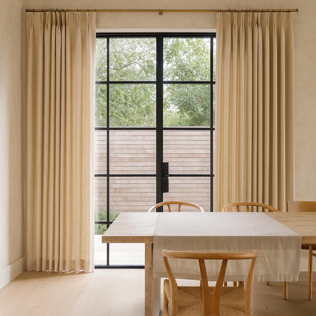 Pinch Pleat Ecru Linen Curtains - Custom Fit with Light or Blackout Liner — image 5