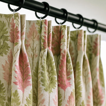 Watercolor Forest Linen-Cotton Blend Curtains, Pinch Pleats (Blackout, Custom Sizes) — image 1