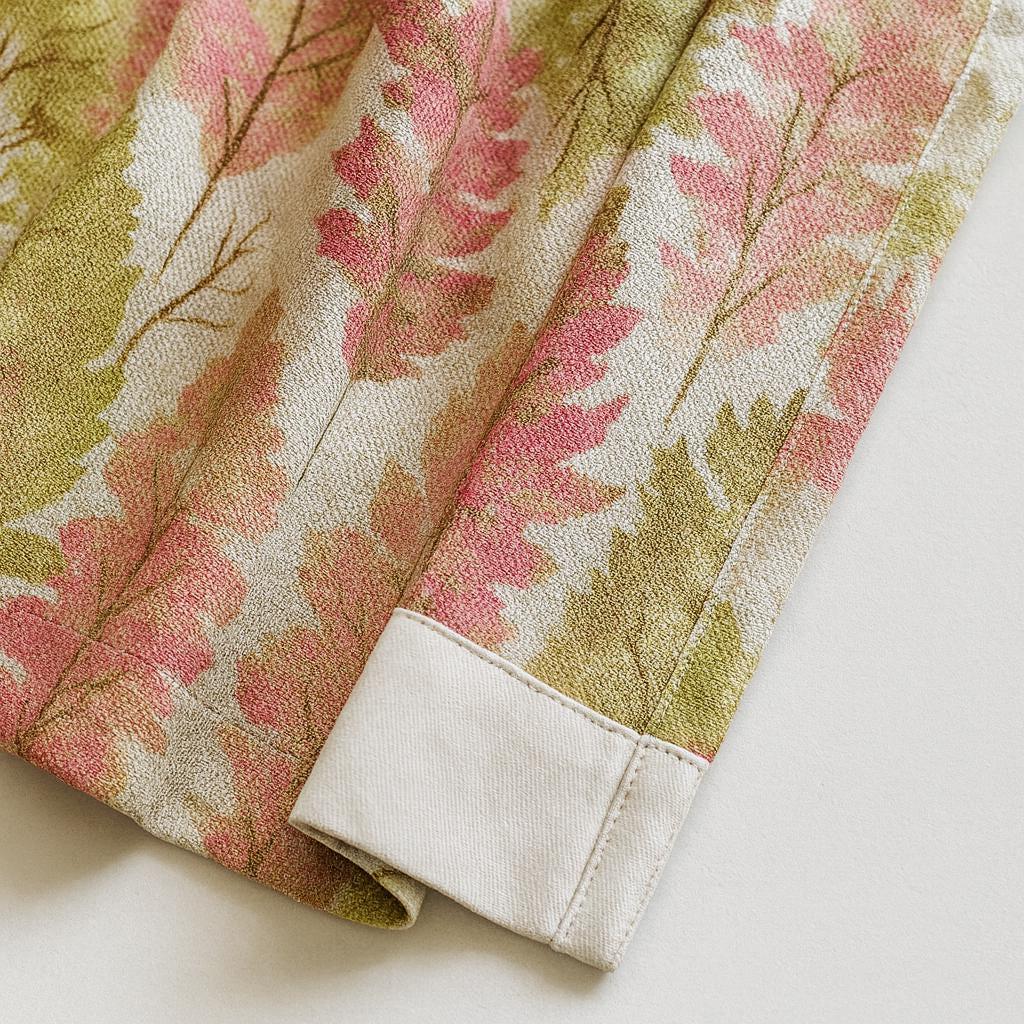 Watercolor Forest Linen-Cotton Blend Curtains, Pinch Pleats (Blackout, Custom Sizes) — image 7
