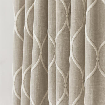Linen Window Curtains: Greige Artisan Weave - Light-Filter or Blackout — image 1