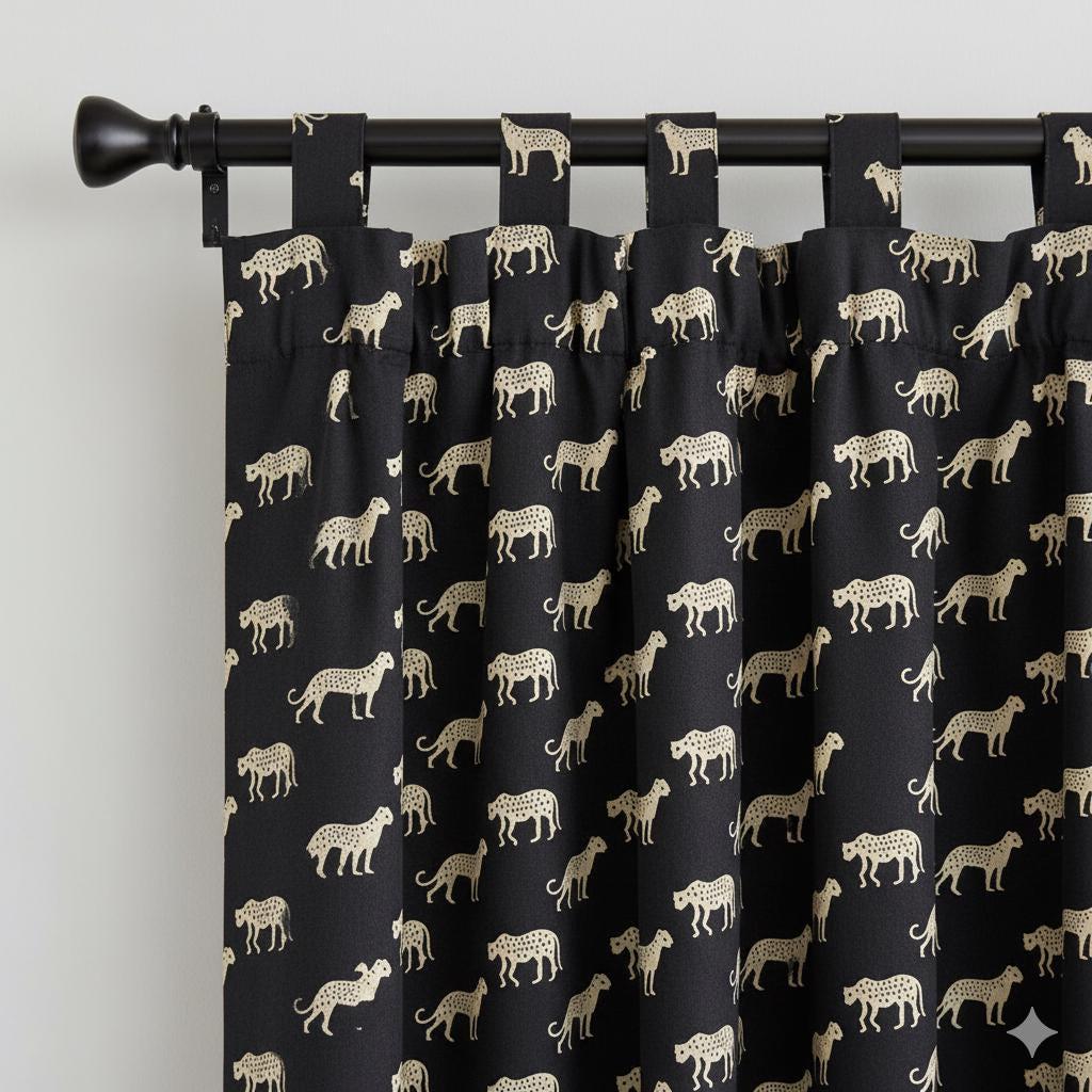 Cheetah Print Curtains: Organic Cotton - Light-Filtering or Blackout — image 3