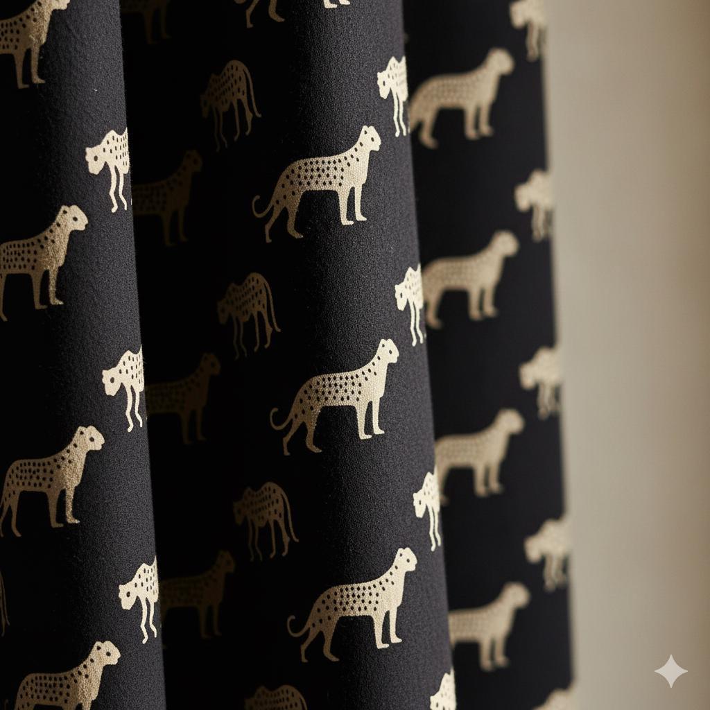 Cheetah Print Curtains: Organic Cotton - Light-Filtering or Blackout — image 5