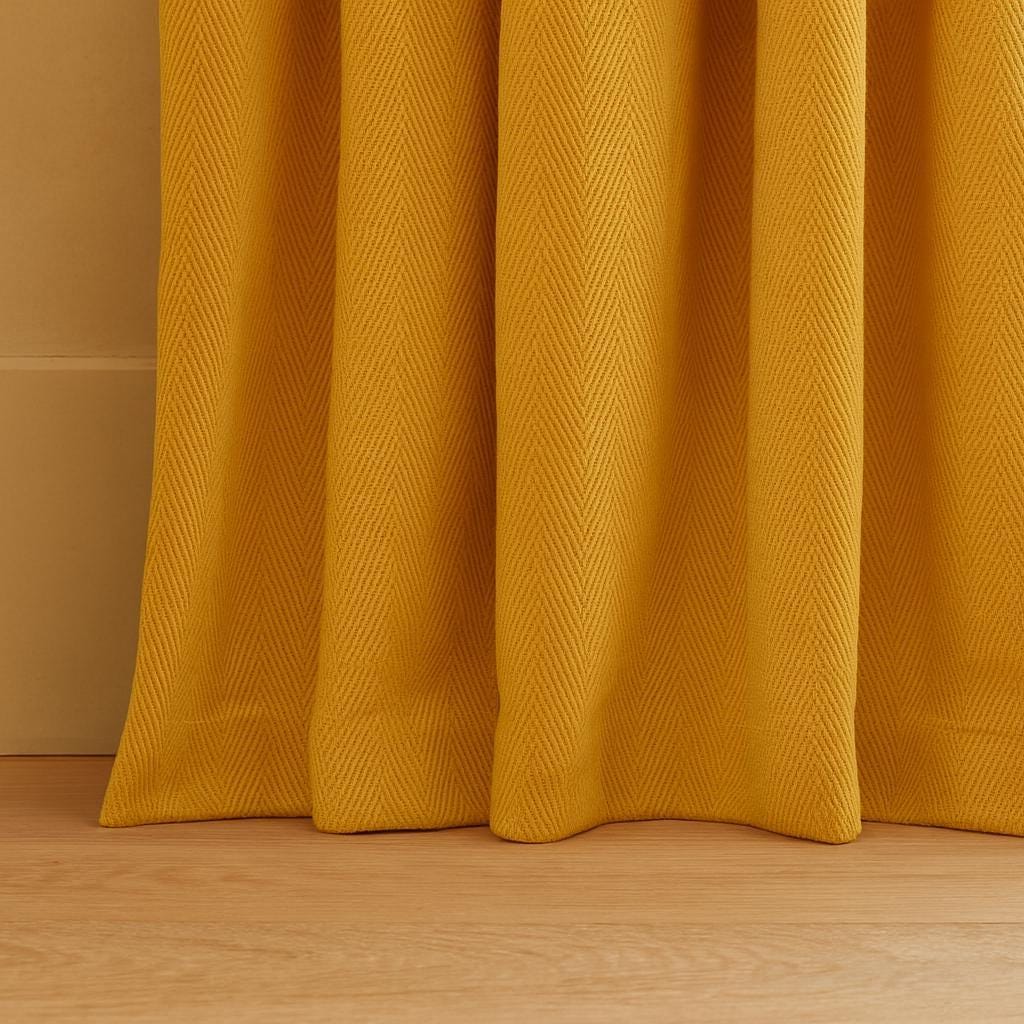 Pinch Pleat Curtains: Aspen Gold Linen - Blackout or Cotton Lining — image 3
