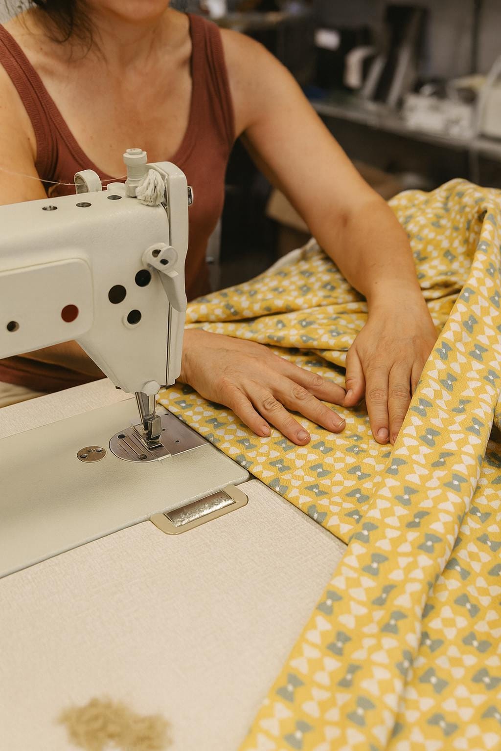 Organic Cotton Kids Curtains, Yellow Bow & Dot Print (Custom Sizes, 4 Heading Styles) — image 7