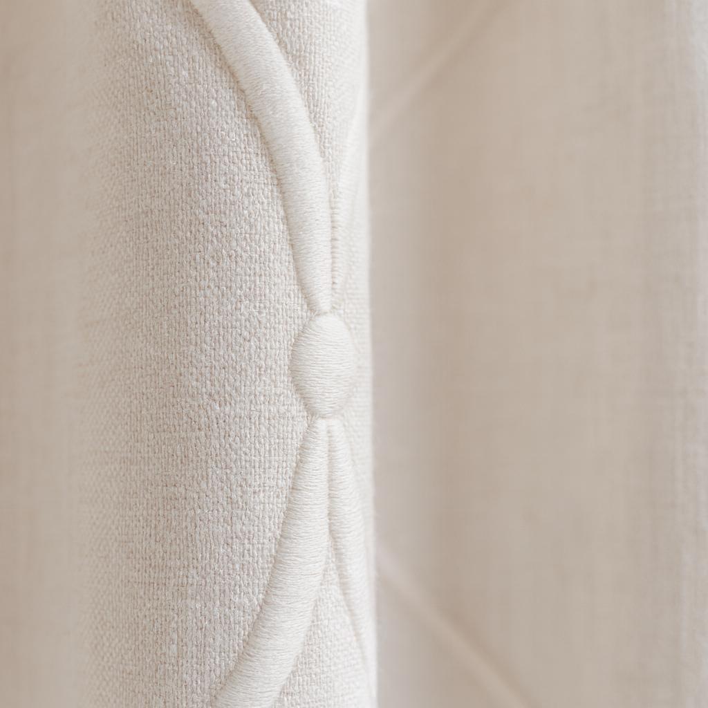 Ivory Trellis Linen Curtains - Embroidered, Blackout or Light-Filtering — image 6