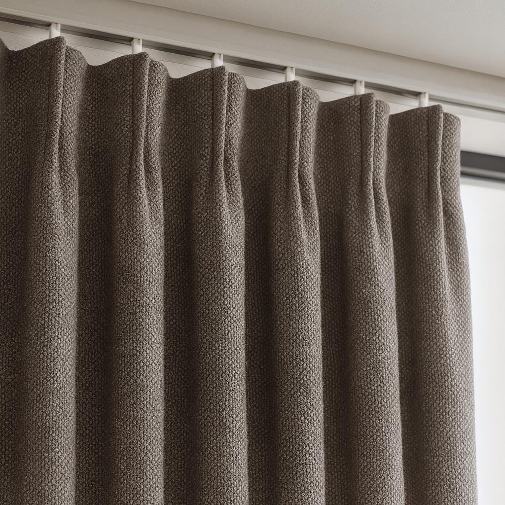 Pebble Grey Organic Cotton Curtains: Thick Blackout, Custom Size — image 3