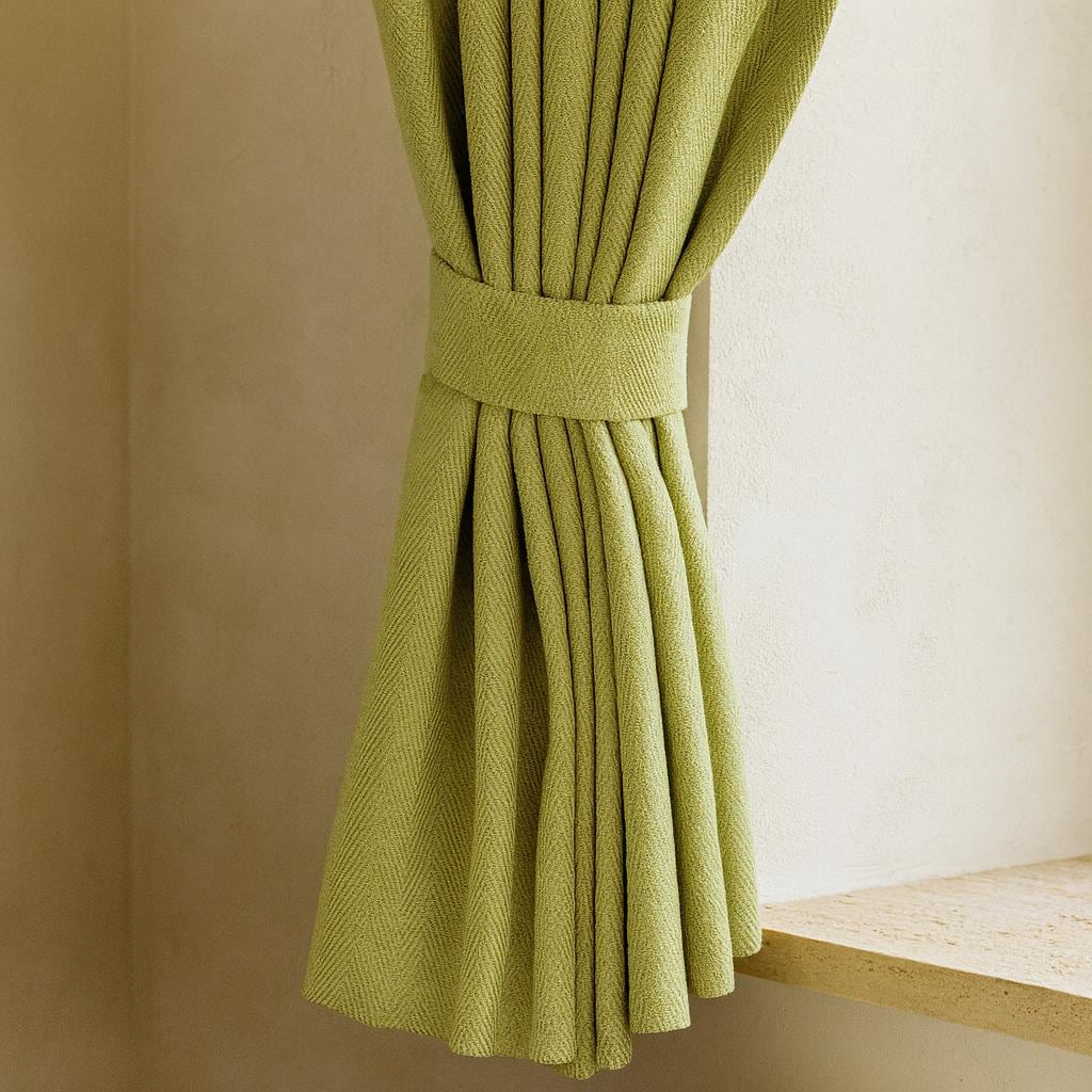 Olive Sage Linen Curtains: Pinch Pleat Blackout or Light-Filtering — image 4