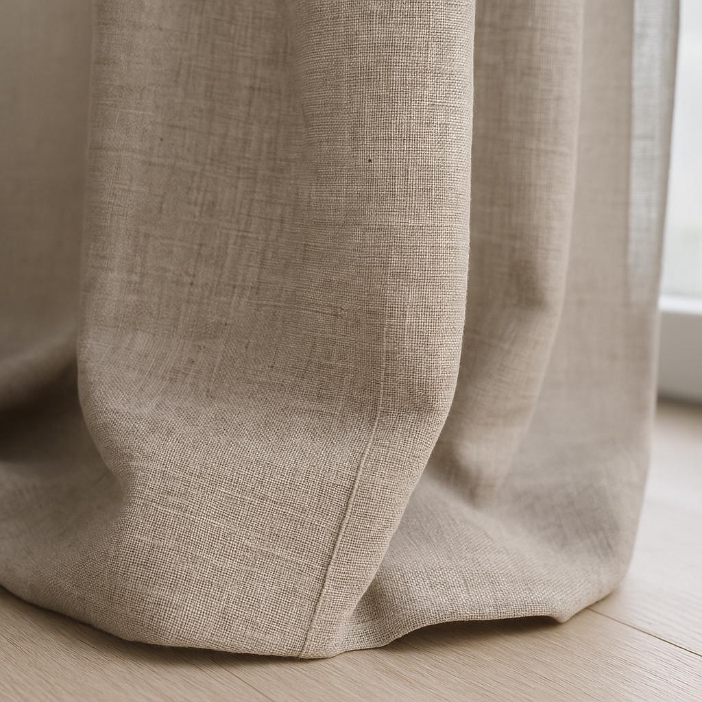 Organic Hemp Curtains: Oatmeal Beige, Semi-Sheer or Cotton Lined — image 1