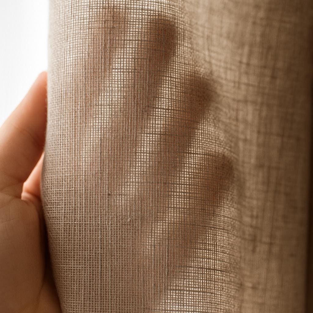 Organic Hemp Curtains: Oatmeal Beige, Semi-Sheer or Cotton Lined — image 5