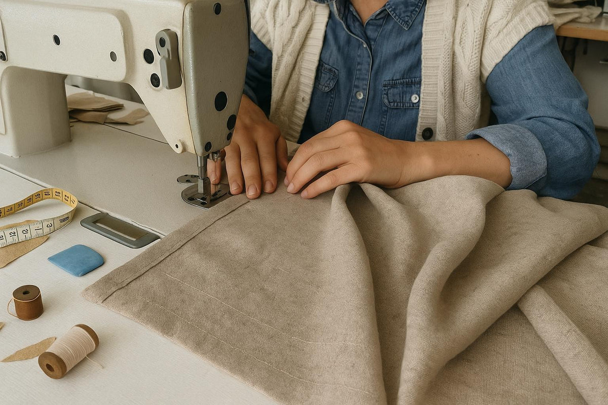 Organic Hemp Curtains: Oatmeal Beige, Semi-Sheer or Cotton Lined — image 7