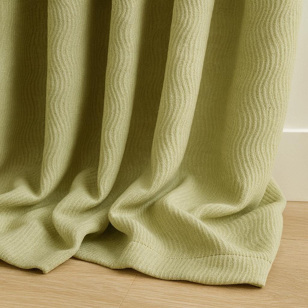 Pinch Pleat Curtains: Sage Green Cotton Drapes (Dual, Triple, Euro) — image 3
