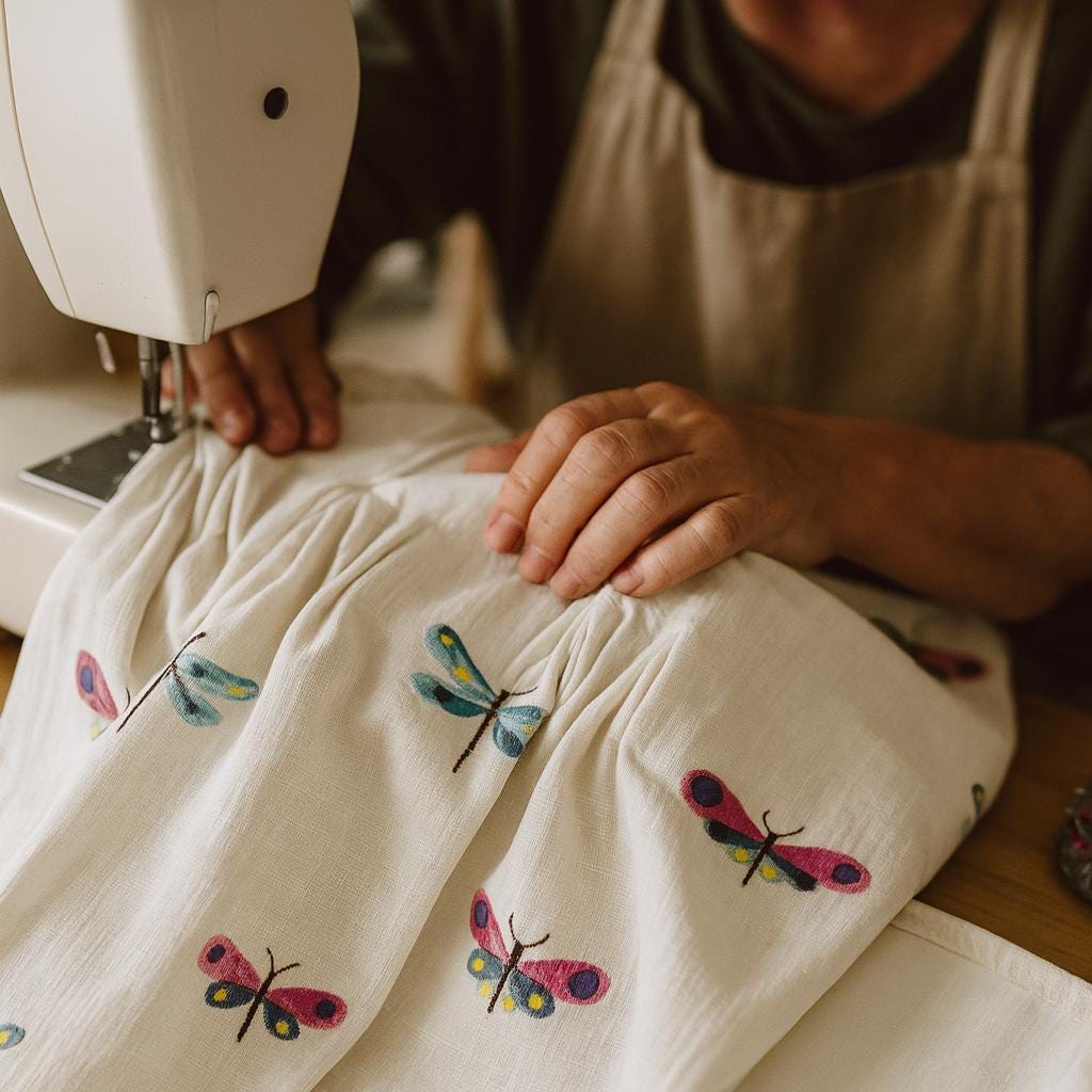 Dragonfly & Butterfly Curtains: Organic Linen Panels (Light Filtering or Blackout) — image 8