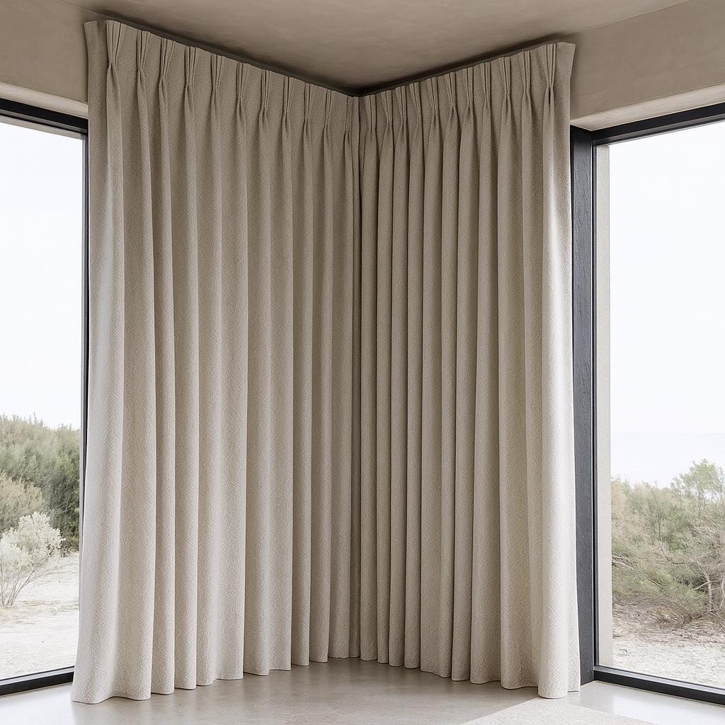 Grey Linen Pinch Pleat Curtains - Custom Sizes, Blackout or Cotton Lined — image 4