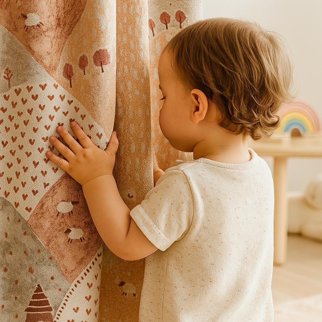 Velvet Blackout Curtains for Kids - Pastel Hills, Custom Sizes — image 1