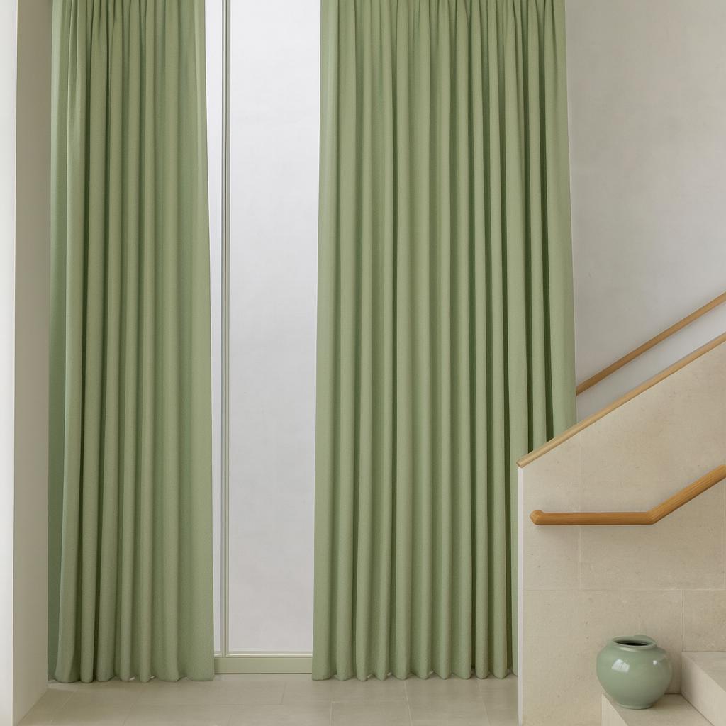 Sage Green Linen Curtains - Pinch Pleat, Made to Measure — image 6