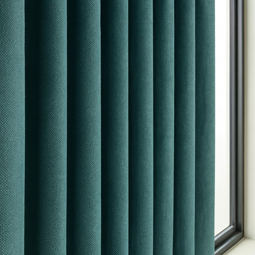 Reef Teal Blackout Curtain - Thick Organic Cotton Panel — image 2