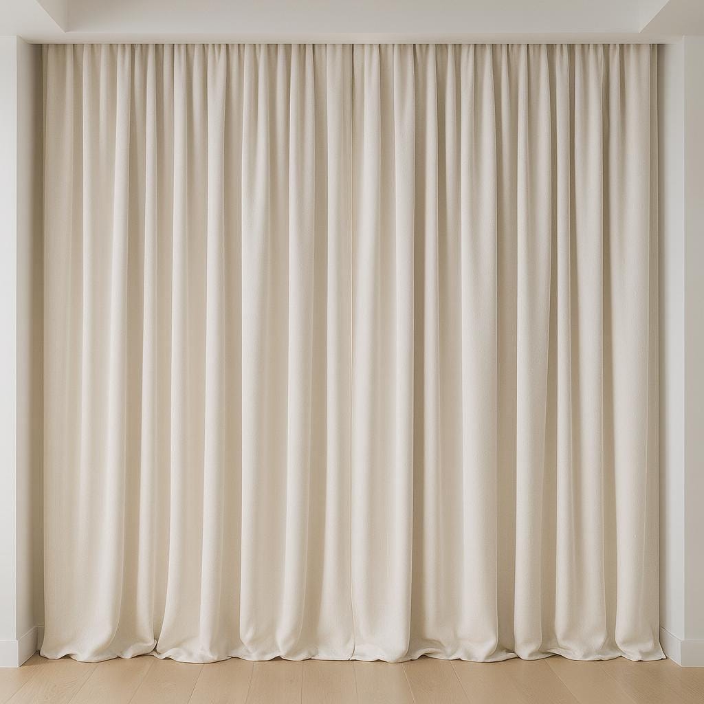 Artisan Weave Cotton Curtain: Solid Ivory, Blackout Lined, Custom Size — image 4