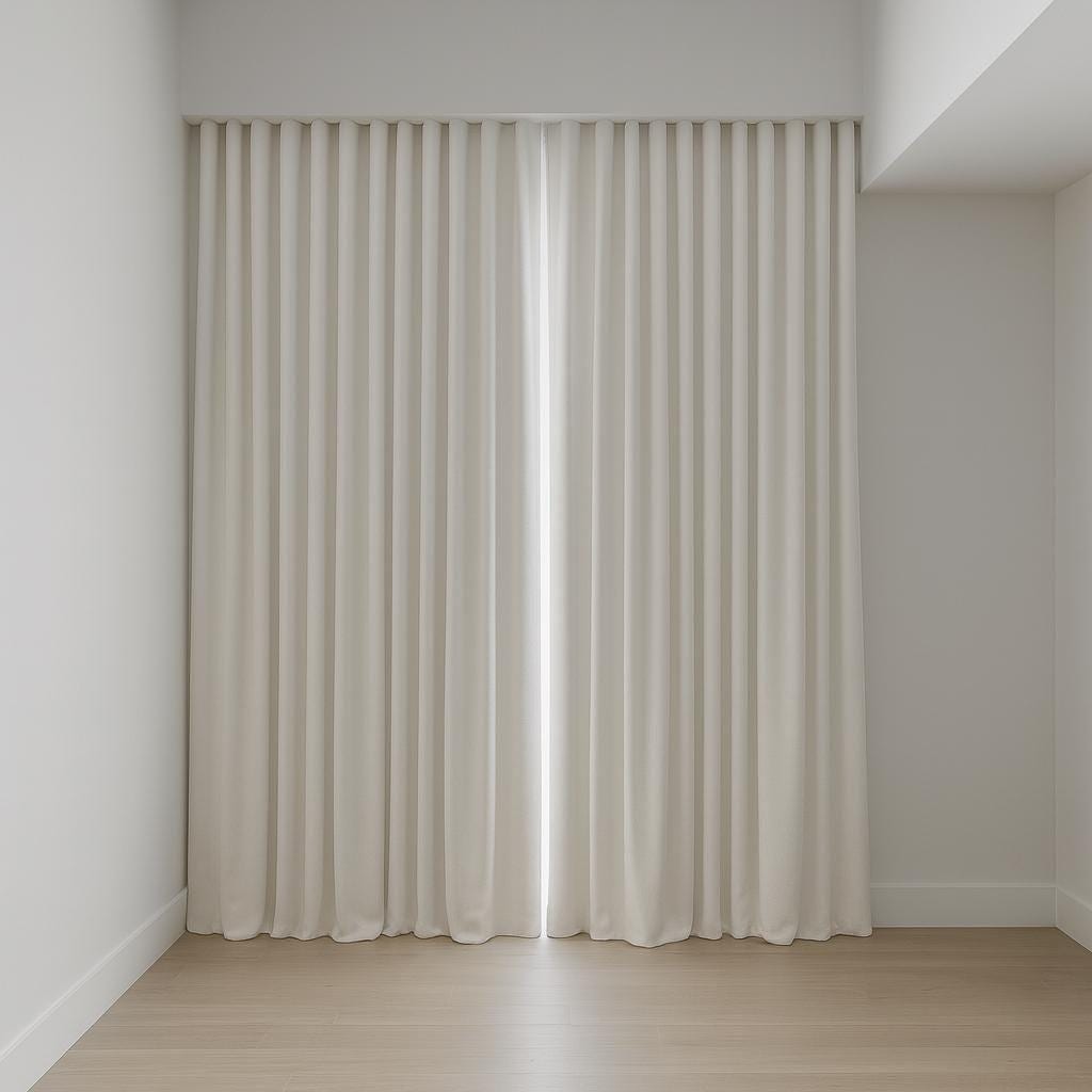 Artisan Weave Cotton Curtain: Solid Ivory, Blackout Lined, Custom Size — image 5