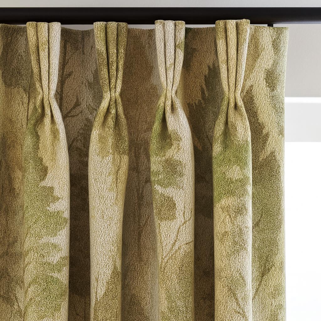 Watercolor Forest Linen Curtains - Pinch Pleats, Organic Fabric — image 7