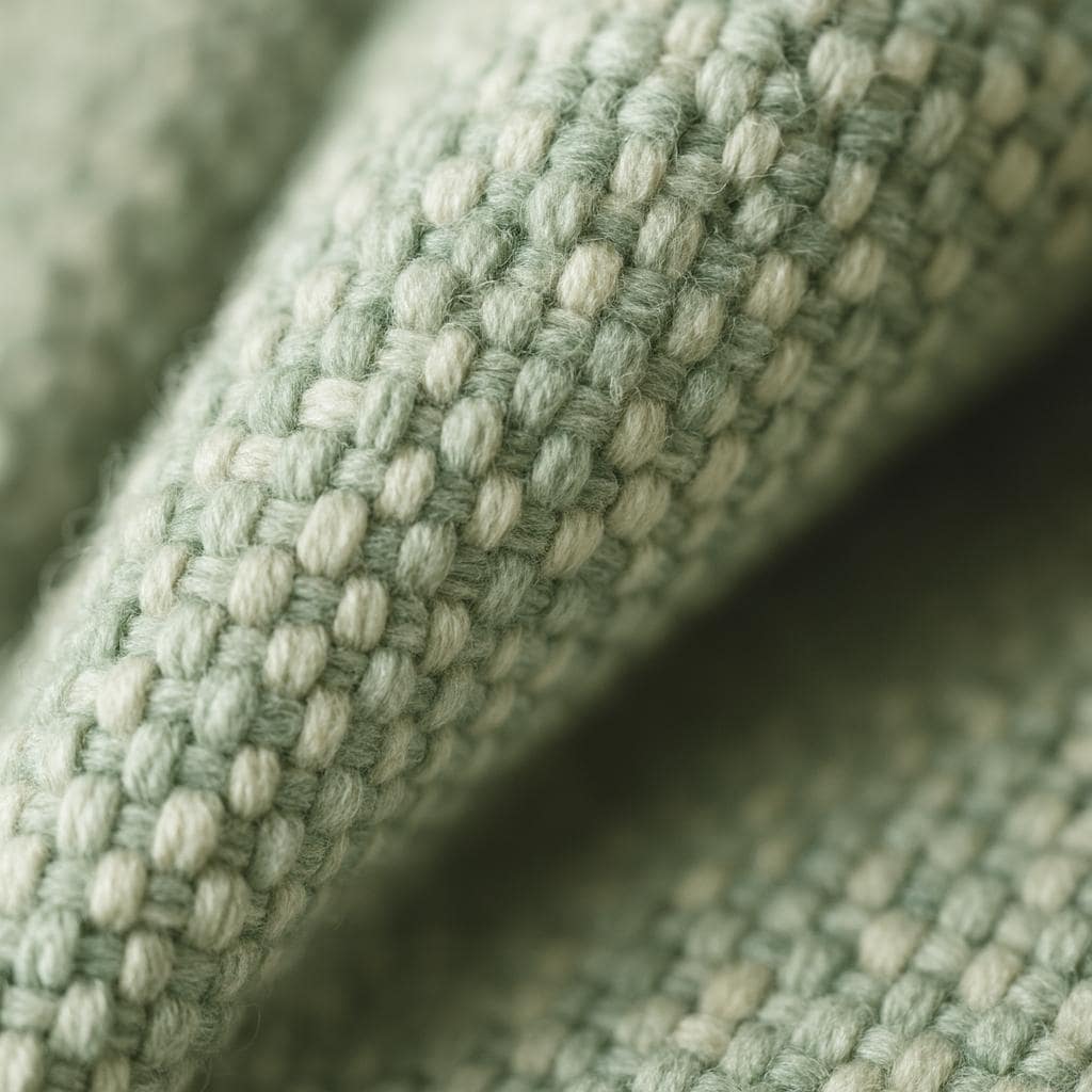 Organic Cotton Curtains: Mint Green Artisan Weave (Blackout or Light-Filtering) — image 5