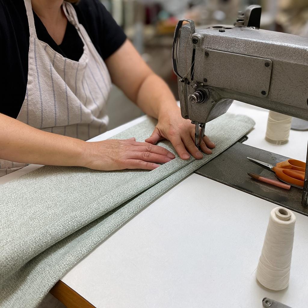 Organic Cotton Curtains: Mint Green Artisan Weave (Blackout or Light-Filtering) — image 6