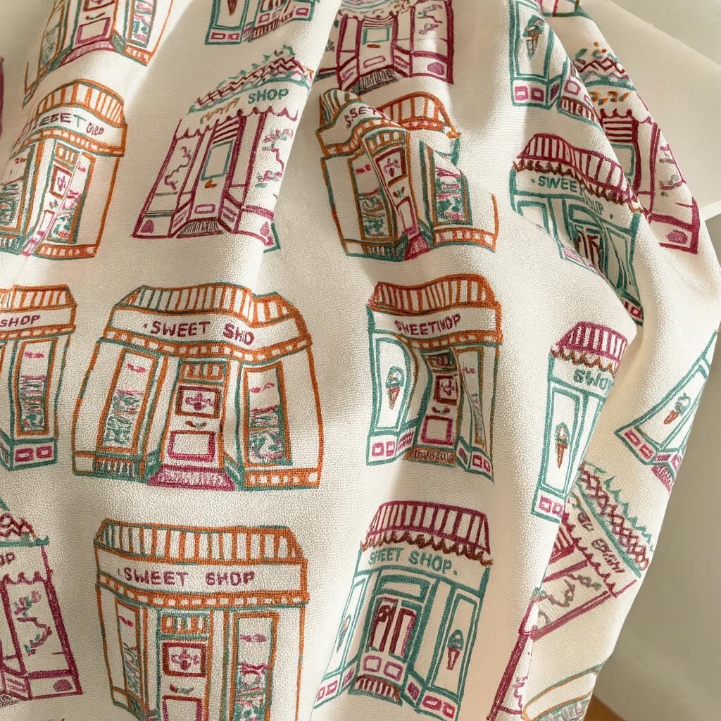 Kids Curtains: Sweet Shop Print, Organic Cotton - Custom Sizes — image 8