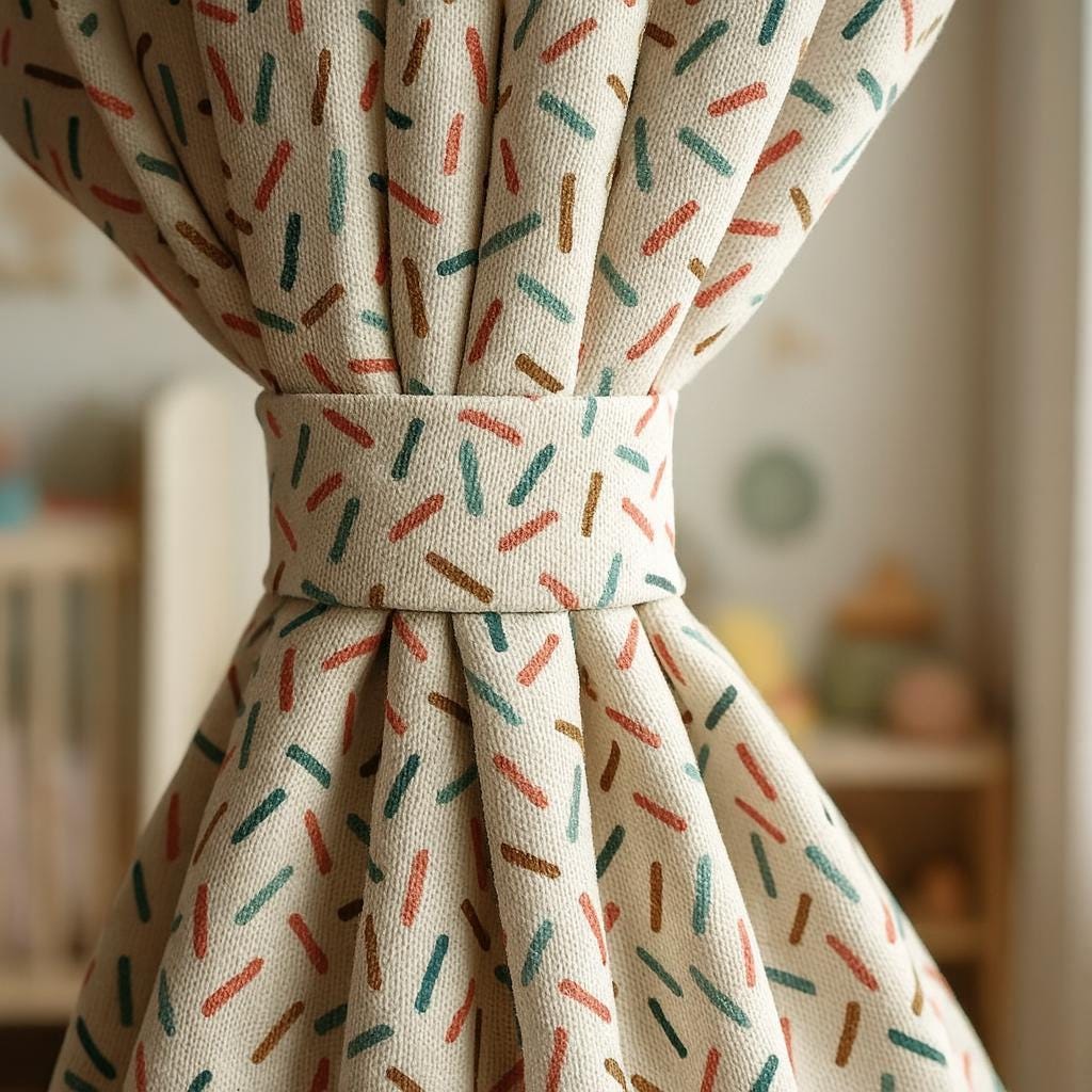 Confetti Sprinkle Curtains: Organic Cotton Window Drapes (Custom Sizes Available) — image 1