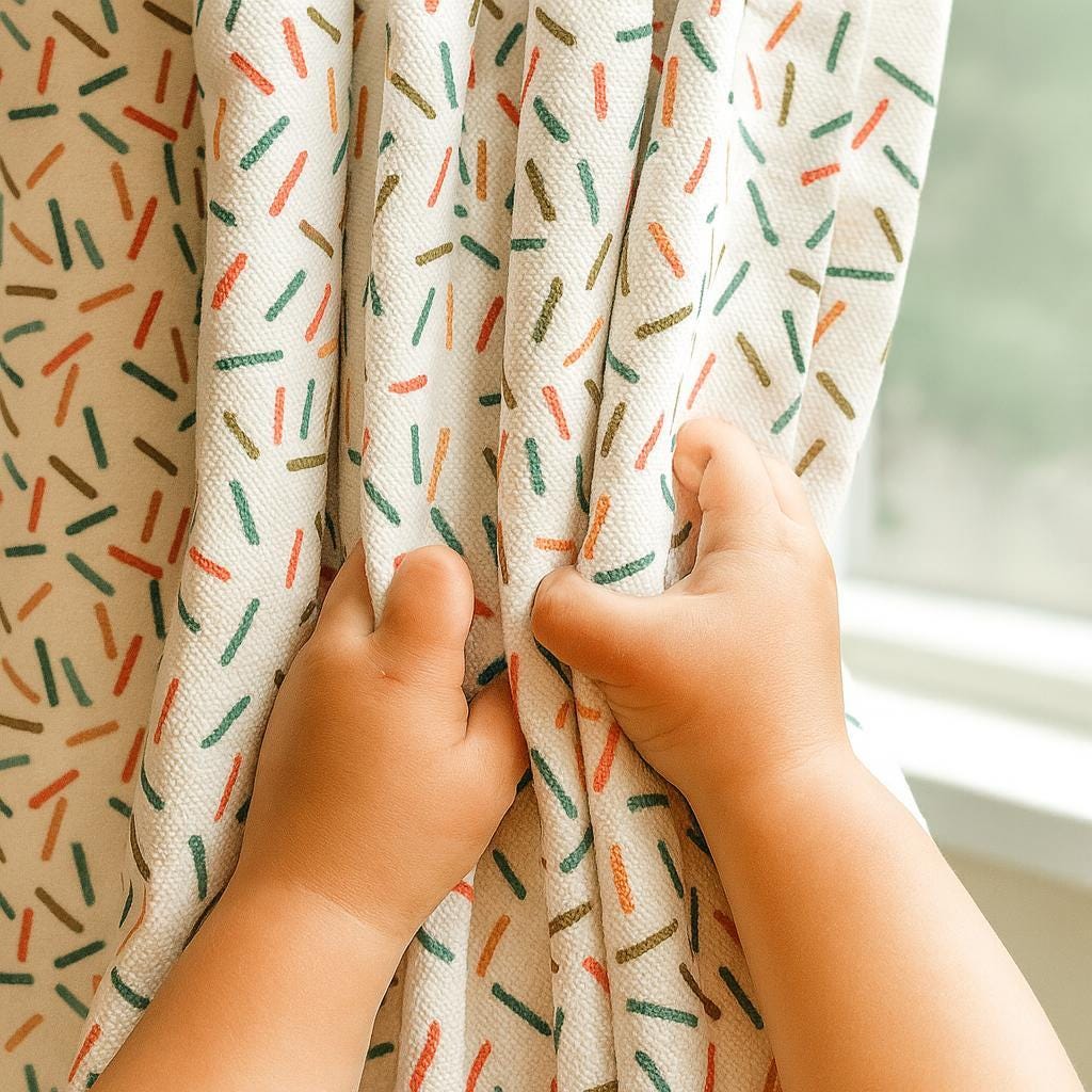 Confetti Sprinkle Curtains: Organic Cotton Window Drapes (Custom Sizes Available) — image 1