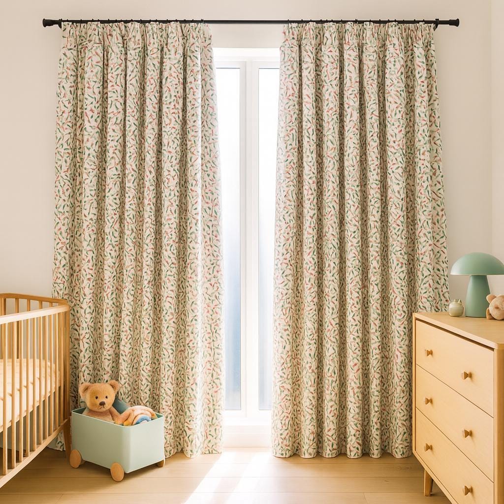Confetti Sprinkle Curtains: Organic Cotton Window Drapes (Custom Sizes Available) — image 4