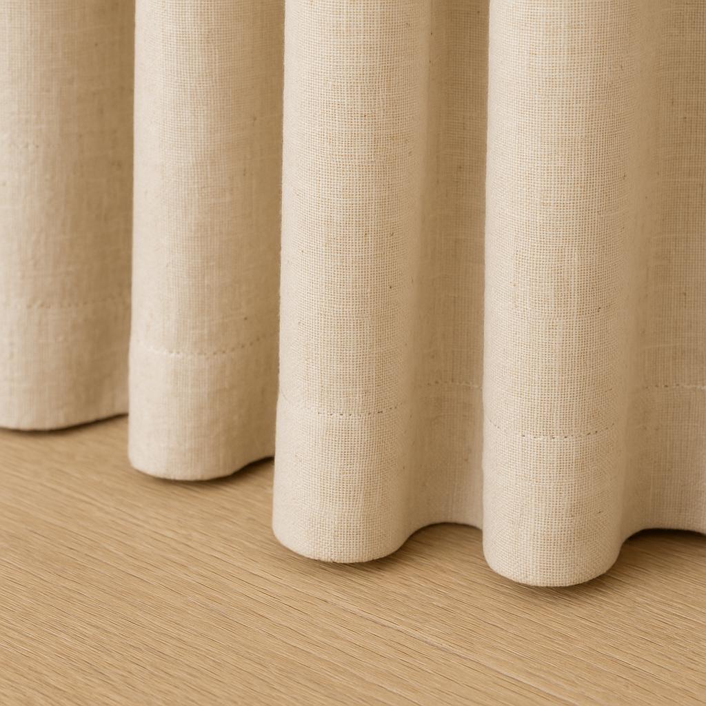 Natural Hemp Curtains: Oatmeal Beige - Semi-Sheer or Lined Panels — image 4