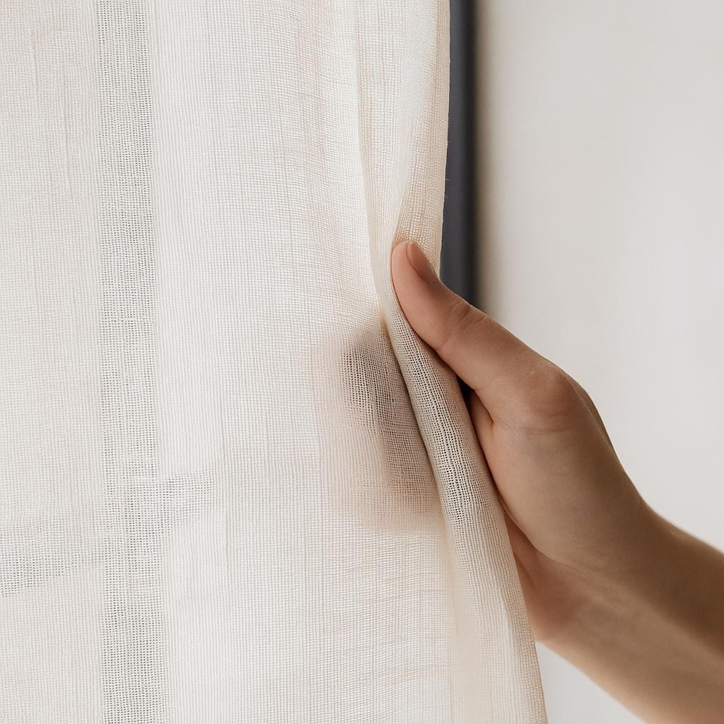 Ivory Linen Sheer Curtains: Custom Lengths, Multiple Heading Styles — image 1