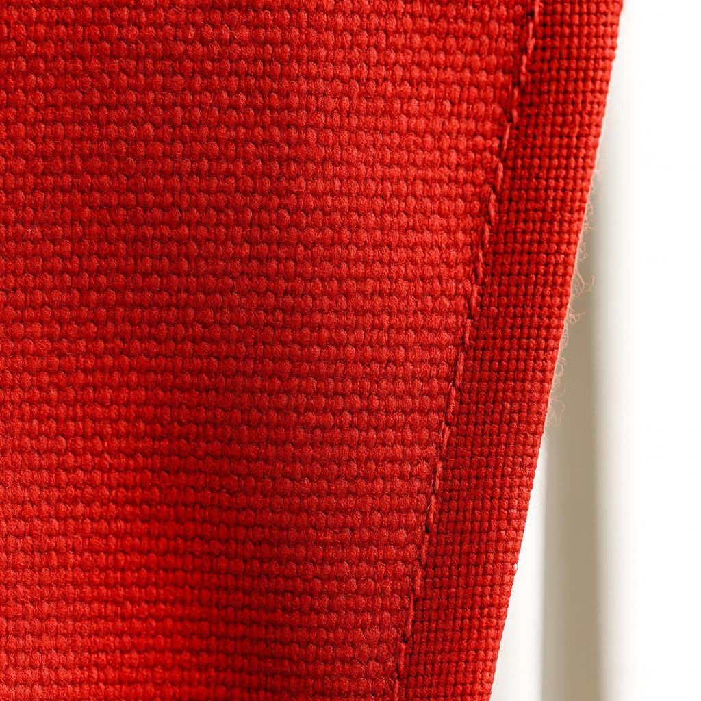 Solid Red Organic Cotton Curtains: Thick Blackout Panels, Custom Size — image 3