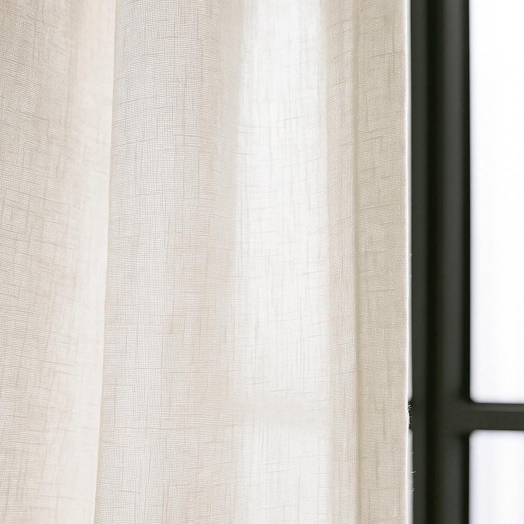 Ivory Linen Sheer Curtains: Custom Lengths, Multiple Heading Styles — image 4