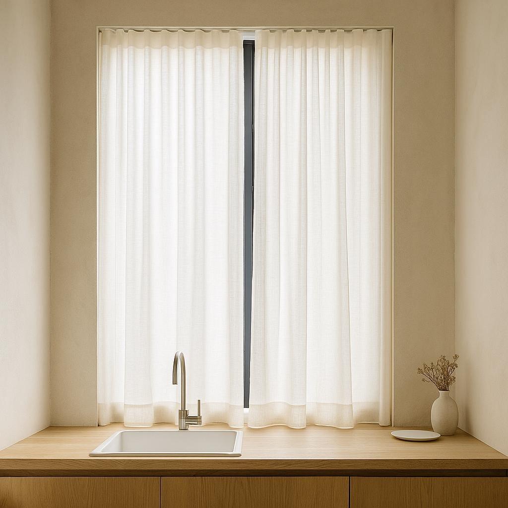 Ivory Linen Sheer Curtains: Custom Lengths, Multiple Heading Styles — image 6