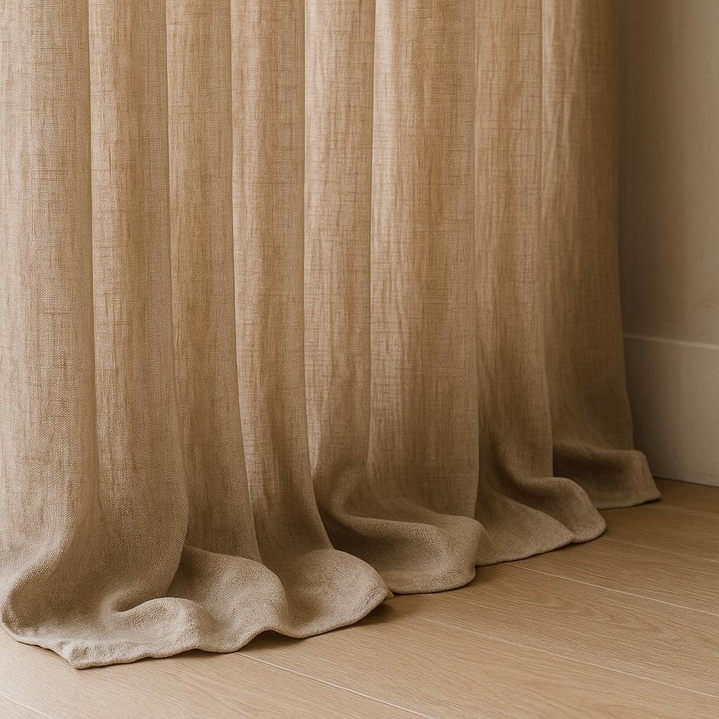 Natural Linen Sheer Curtains: Soft Washed Flax, Custom Length — image 8