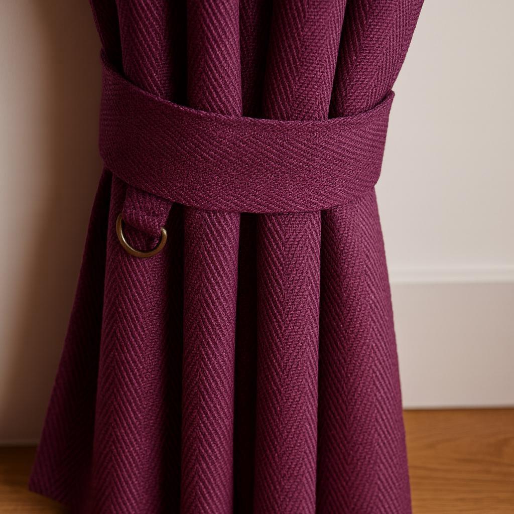 Pinch Pleat Curtains: Aubergine Linen - Blackout or Light-Filtering — image 2