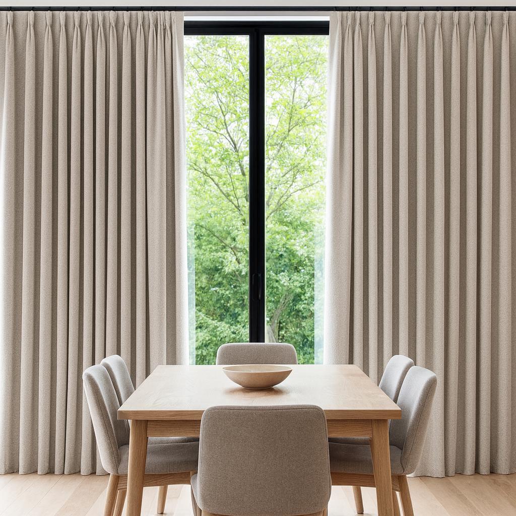 Artisan Weave Blackout Curtains - Thick Organic Cotton, Oatmeal — image 4