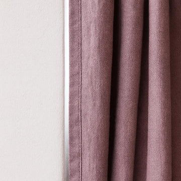 Dusty Mauve Linen Curtain Panel - Heavyweight Organic Fabric with Liner Options — image 1