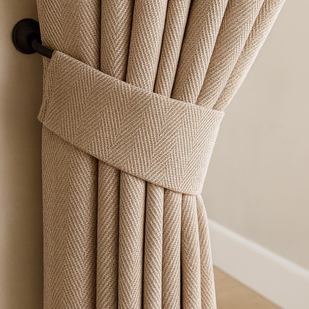 Taupe Linen Pinch-Pleat Curtains (Custom Width & Length, Blackout or Cotton Liner) — image 4