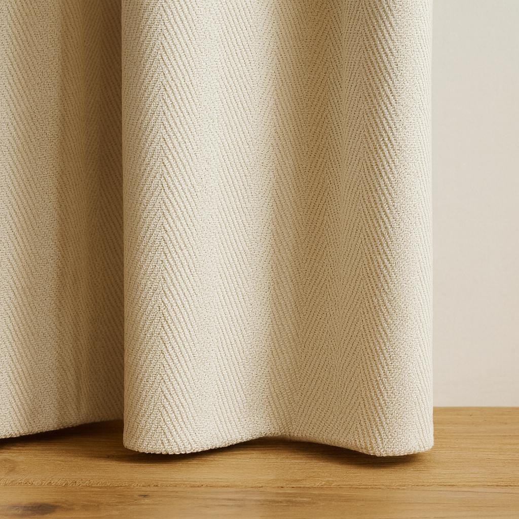 Pinch Pleat Curtains: Bone Linen with Blackout or Cotton Liner - Custom Lengths — image 5