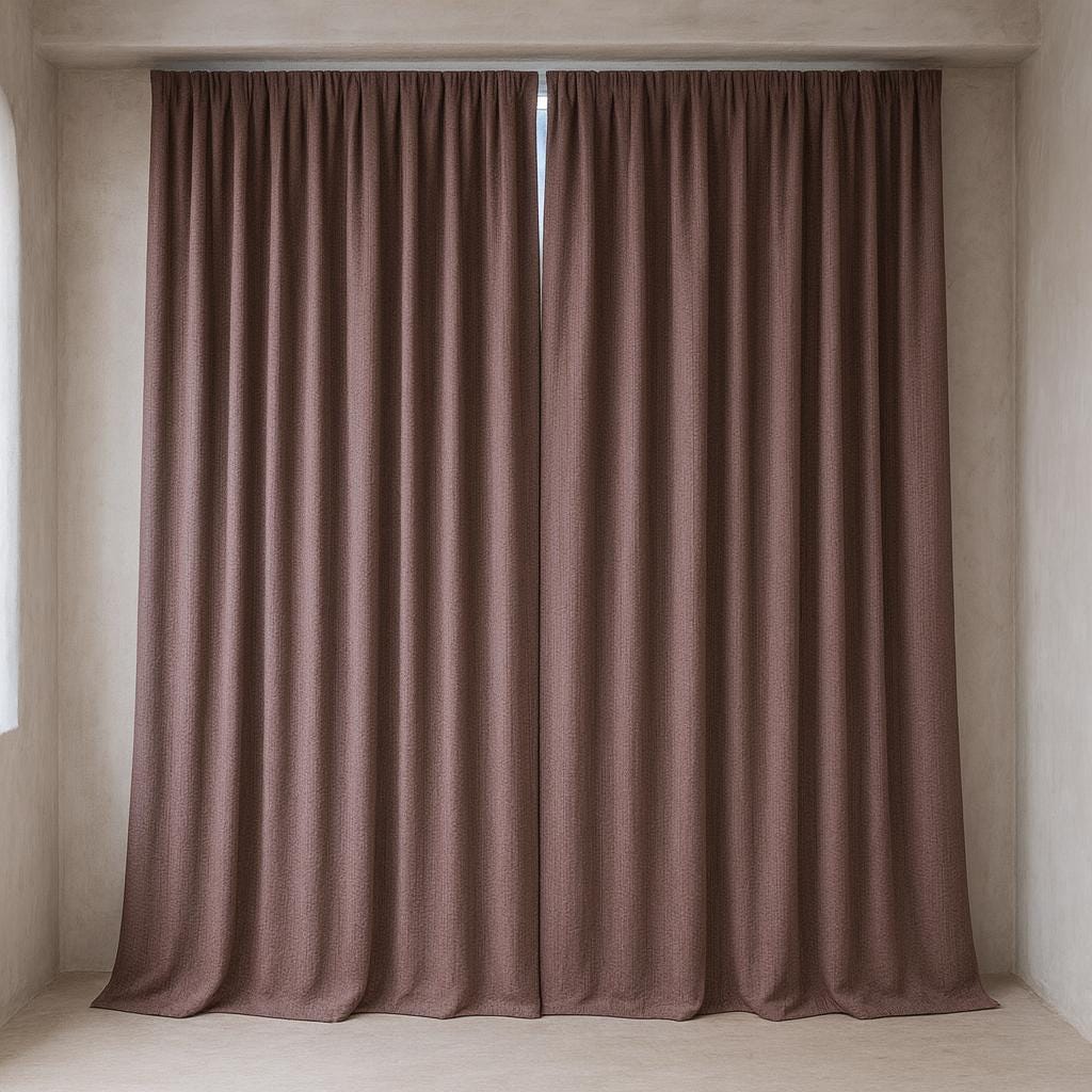 Dusty Mauve Linen Curtain Panel - Heavyweight Organic Fabric with Liner Options — image 8