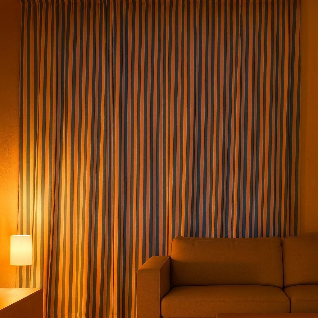 Organic Cotton Curtains: Hand Block-Printed Teal Stripes (Custom Sizes Available) — image 8