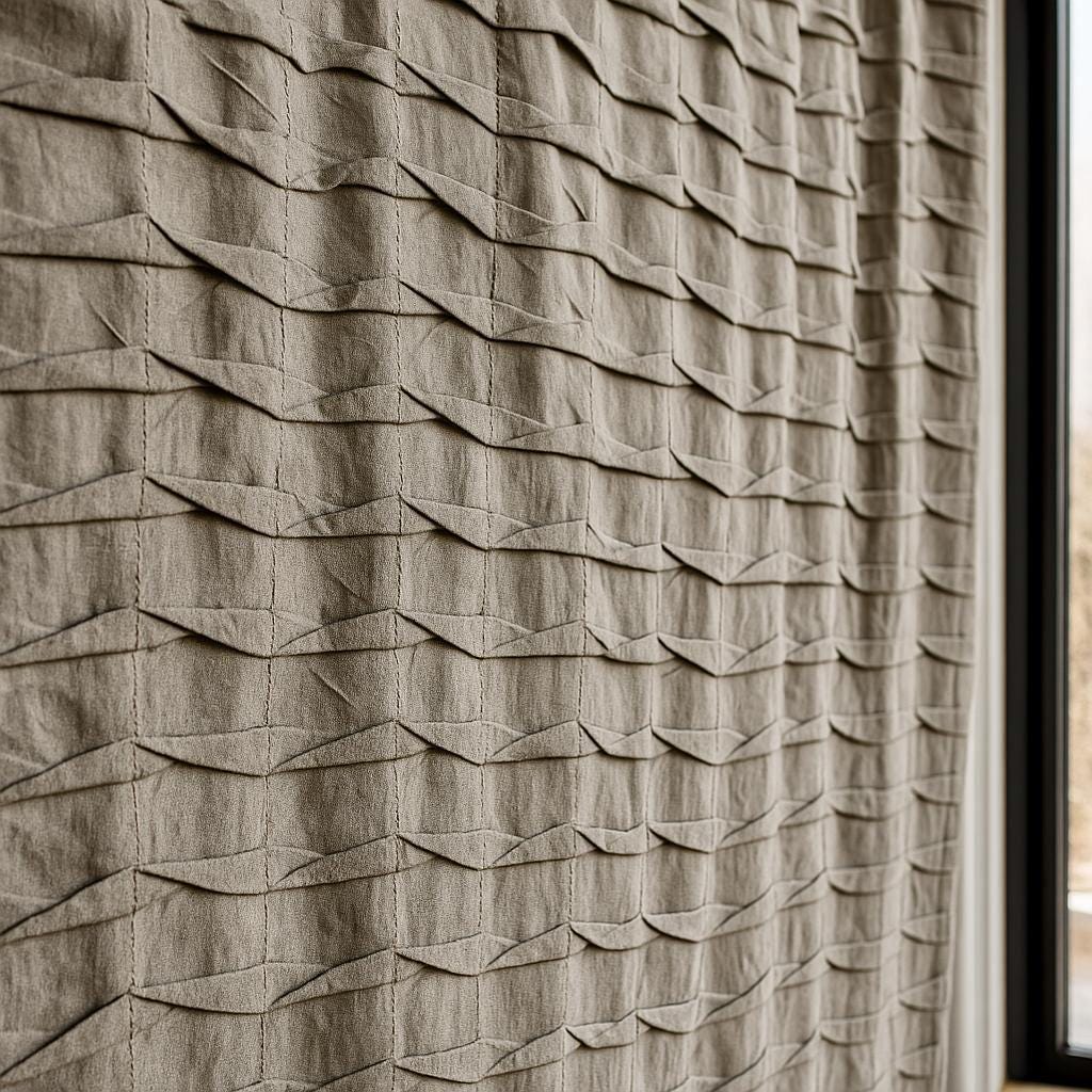 Warm Greige Cotton-Linen Curtains - Handmade, Light-Filtering or Blackout — image 6